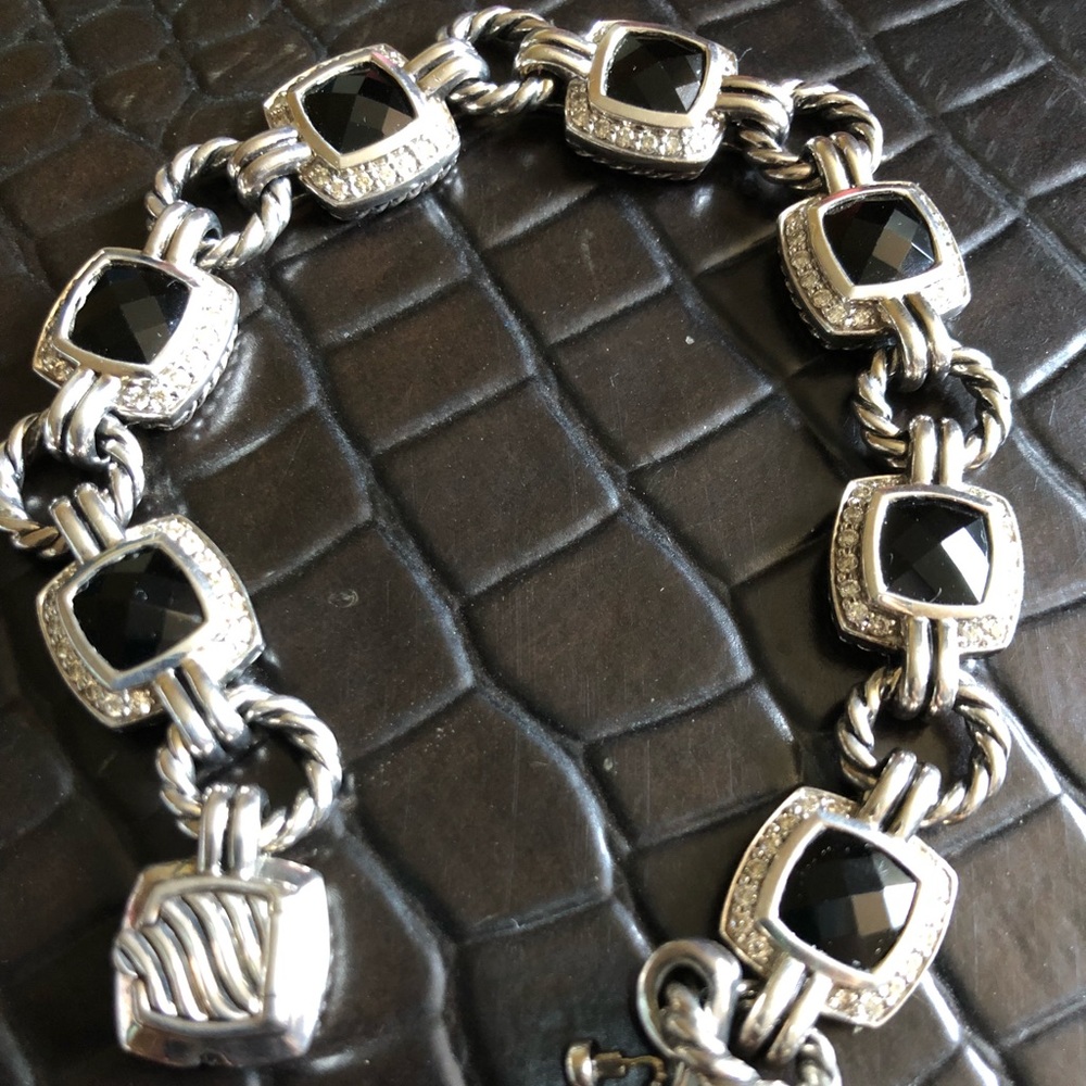 David Yurman black onyx/diamond bracelet
